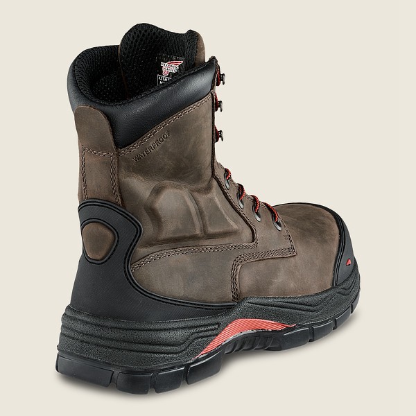 Botas de Seguridad Red Wing Hombre Grises Oscuro - King Toe® Adc - 8-Inch Waterproof Csa Metguard To